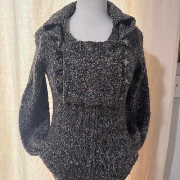 Sweaters - BKE Chunky Knit Asymmetrical Zip Cardigan Sweater Large